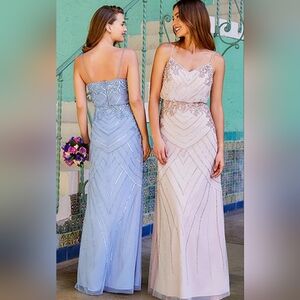 Adrianna Papell Art Deco Column Down NWT  Size 10